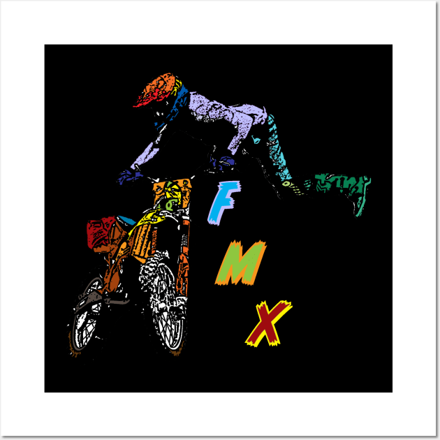 motocross freestyle fmx T-Shirt Wall Art by rickylabellevie